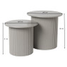 Bijzettafels Oslo - grijs - set van 2 